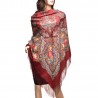 PAVLOVO POSAD RUSSIAN SHAWL 146x146 cm 57x57" 100% Wool Scarf Wrap Silk Fringe 1171-6