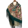 PAVLOVO POSAD RUSSIAN SHAWL 148x148 cm 58x58" 100% Wool Scarf Wrap 1760-12