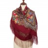 PAVLOVO POSAD RUSSIAN SHAWL 146x146 cm 57x57" 100% Wool Scarf Wrap Silk Fringe 1171-6