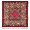 PAVLOVO POSAD RUSSIAN SHAWL 146x146 cm 57x57" 100% Wool Scarf Wrap Silk Fringe 1171-6