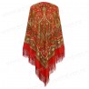 PAVLOVO POSAD RUSSIAN SHAWL 146x146 cm 57x57" 100% Wool Scarf Wrap Silk Fringe 1496-5