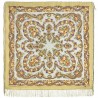 PAVLOVO POSAD RUSSIAN SHAWL 146x146 cm 57x57" 100% Wool Scarf Wrap Silk Fringe 1511-2