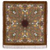 PAVLOVO POSAD RUSSIAN SHAWL 146x146 cm 57x57" 100% Wool Scarf Wrap Silk Fringe 1671-16