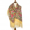 PAVLOVO POSAD RUSSIAN SHAWL 146x146 cm 57x57" 100% Wool Scarf Wrap Silk Fringe 1674-2