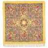 PAVLOVO POSAD RUSSIAN SHAWL 146x146 cm 57x57" 100% Wool Scarf Wrap Silk Fringe 1674-2
