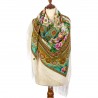 PAVLOVO POSAD RUSSIAN SHAWL 146x146 cm 57x57" 100% Wool Scarf Wrap Silk Fringe 1688-2