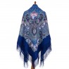 PAVLOVO POSAD RUSSIAN SHAWL 146x146 cm 57x57" 100% Wool Scarf Wrap Silk Fringe 1694-13