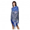 PAVLOVO POSAD RUSSIAN SHAWL 146x146 cm 57x57" 100% Wool Scarf Wrap Silk Fringe 1694-13