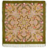 PAVLOVO POSAD RUSSIAN SHAWL 146x146 cm 57x57" 100% Wool Scarf Wrap Silk Fringe 1723-10