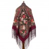 PAVLOVO POSAD RUSSIAN SHAWL 148x148 cm 58x58" 100% Wool Scarf Wrap 1760-6