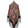 PAVLOVO POSAD RUSSIAN SHAWL 148x148 cm 58x58" 100% Wool Scarf Wrap 1815-17