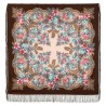 PAVLOVO POSAD RUSSIAN SHAWL 146x146 cm 57x57" 100% Wool Scarf Wrap Silk Fringe 1730-16