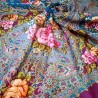 PAVLOVO POSAD RUSSIAN SHAWL 146x146 cm 57x57" 100% Wool Scarf Wrap Silk Fringe 1755-15