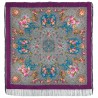 PAVLOVO POSAD RUSSIAN SHAWL 146x146 cm 57x57" 100% Wool Scarf Wrap Silk Fringe 1755-15