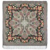 PAVLOVO POSAD RUSSIAN SHAWL 146x146 cm 57x57" 100% Wool Scarf Wrap Silk Fringe 1789-1