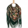PAVLOVO POSAD RUSSIAN SHAWL 146x146 cm 57x57" 100% Wool Scarf Wrap Silk Fringe 1789-9