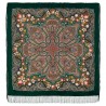 PAVLOVO POSAD RUSSIAN SHAWL 146x146 cm 57x57" 100% Wool Scarf Wrap Silk Fringe 1789-9