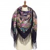 PAVLOVO POSAD RUSSIAN SHAWL 146x146 cm 57x57" 100% Wool Scarf Wrap Silk Fringe 1797-15
