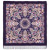 PAVLOVO POSAD RUSSIAN SHAWL 146x146 cm 57x57" 100% Wool Scarf Wrap Silk Fringe 1800-15
