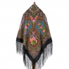 PAVLOVO POSAD RUSSIAN SHAWL 148x148 cm 58x58" 100% Wool Scarf Wrap 1815-18