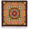 PAVLOVO POSAD RUSSIAN SHAWL 146x146 cm 57x57" 100% Wool Scarf Wrap Silk Fringe 1813-8