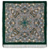 PAVLOVO POSAD RUSSIAN SHAWL 146x146 cm 57x57" 100% Wool Scarf Wrap Silk Fringe 1858-9