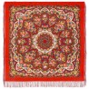 PAVLOVO POSAD RUSSIAN SHAWL 146x146 cm 57x57" 100% Wool Scarf Wrap Silk Fringe 1868-5