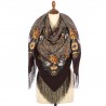 PAVLOVO POSAD RUSSIAN SHAWL 146x146 cm 57x57" 100% Wool Scarf Wrap Silk Fringe 1885-17