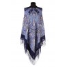 PAVLOVO POSAD RUSSIAN SHAWL 146x146 cm 57x57" 100% Wool Scarf Wrap Silk Fringe 710-14