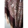 PAVLOVO POSAD RUSSIAN SHAWL 146x146 cm 57x57" 100% Wool Scarf Wrap Silk Fringe 710-17
