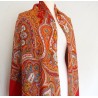 PAVLOVO POSAD RUSSIAN SHAWL 146x146 cm 57x57" 100% Wool Scarf Wrap Silk Fringe 710-5
