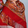 PAVLOVO POSAD RUSSIAN SHAWL 146x146 cm 57x57" 100% Wool Scarf Wrap Silk Fringe 710-5