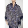 PAVLOVO POSAD RUSSIAN SHAWL 146x146 cm 57x57" 100% Wool Scarf Wrap Silk Fringe 762-14