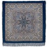 PAVLOVO POSAD RUSSIAN SHAWL 146x146 cm 57x57" 100% Wool Scarf Wrap Silk Fringe 762-14