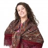 PAVLOVO POSAD RUSSIAN SHAWL 146x146 cm 57x57" 100% Wool Scarf Wrap Silk Fringe 762-5