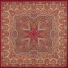 PAVLOVO POSAD RUSSIAN SHAWL 146x146 cm 57x57" 100% Wool Scarf Wrap Silk Fringe 762-5