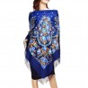 PAVLOVO POSAD RUSSIAN SHAWL 146x146 cm 57x57" 100% Wool Scarf Wrap Silk Fringe 782-14