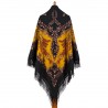 PAVLOVO POSAD RUSSIAN SHAWL 146x146 cm 57x57" 100% Wool Scarf Wrap Woolen Fringe 352-18