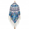 PAVLOVO POSAD RUSSIAN SHAWL 146x146 cm 57x57" 100% Wool Scarf Wrap Woolen Fringe 353-2
