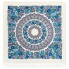 PAVLOVO POSAD RUSSIAN SHAWL 146x146 cm 57x57" 100% Wool Scarf Wrap Woolen Fringe 353-2