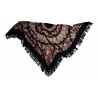 PAVLOVO POSAD RUSSIAN SHAWL 146x146 cm 57x57" 100% Wool Scarf Wrap Woolen Fringe 353-20