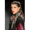 PAVLOVO POSAD RUSSIAN SHAWL 146x146 cm 57x57" 100% Wool Scarf Wrap Woolen Fringe 353-20