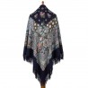 PAVLOVO POSAD RUSSIAN SHAWL 146x146 cm 57x57" 100% Wool Scarf Wrap Woolen Fringe 538-14