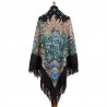 PAVLOVO POSAD RUSSIAN SHAWL 146x146 cm 57x57" 100% Wool Scarf Wrap Woolen Fringe 538-30
