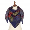 PAVLOVO POSAD RUSSIAN SHAWL 115x115 cm 46x46" EXTRAFINE 100% WOOL Scarf Wrap No Woolen Fringe 10465-14