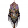 PAVLOVO POSAD RUSSIAN SHAWL 148x148 cm 58x58" 100% Wool Scarf Wrap 362-15