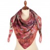 PAVLOVO POSAD RUSSIAN SHAWL 115x115 cm 46x46" EXTRAFINE 100% WOOL Scarf Wrap No Woolen Fringe 10467-16