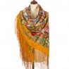 PAVLOVO POSAD RUSSIAN SHAWL 148x148 cm 58x58" 100% Wool Scarf Wrap 362-2