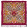 PAVLOVO POSAD RUSSIAN SHAWL SCARF ITALIAN 100% WOOL CAPE 110x110cm 1626-7