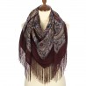 PAVLOVO POSAD RUSSIAN SHAWL SCARF ITALIAN 100% WOOL CAPE 110x110cm 1695-6